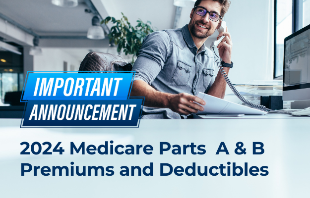 2024 MEDICARE PARTS A B PREMIUMS AND DEDUCTIBLES visual data 2